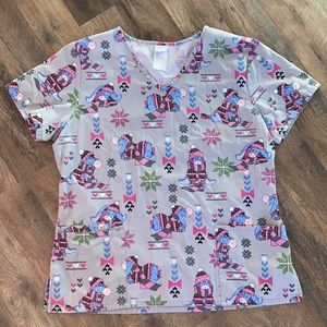 Disney Christmas scrub top size medium, excellent new condition